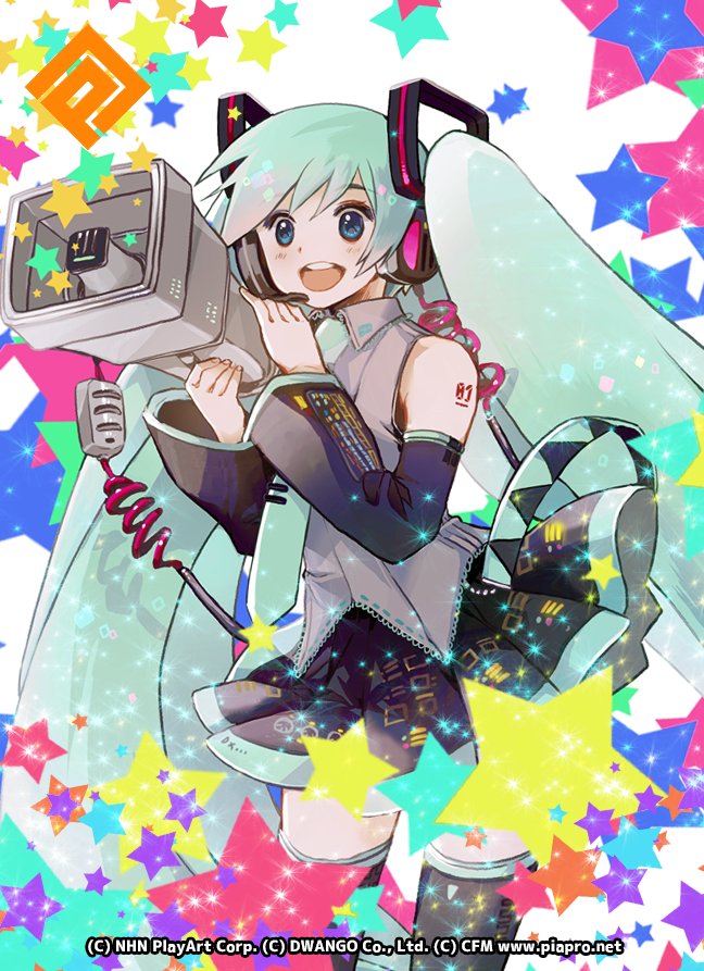 初音ミク「【告知】 #コンパス ✕ 初音ミクコラボカードを描かせていただきました。楽しんで」|🎩 CHRIS・栗栖ゆんのイラスト