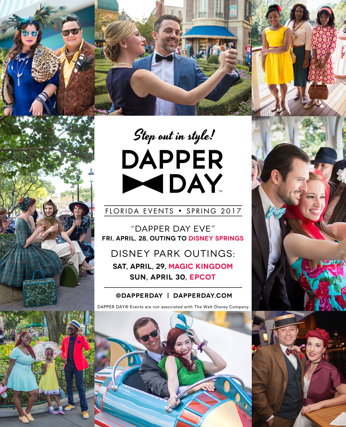 DAPPER DAY on Twitter "We're off to Epcot today! 🌸🦋🌼🌺 Dress to impress