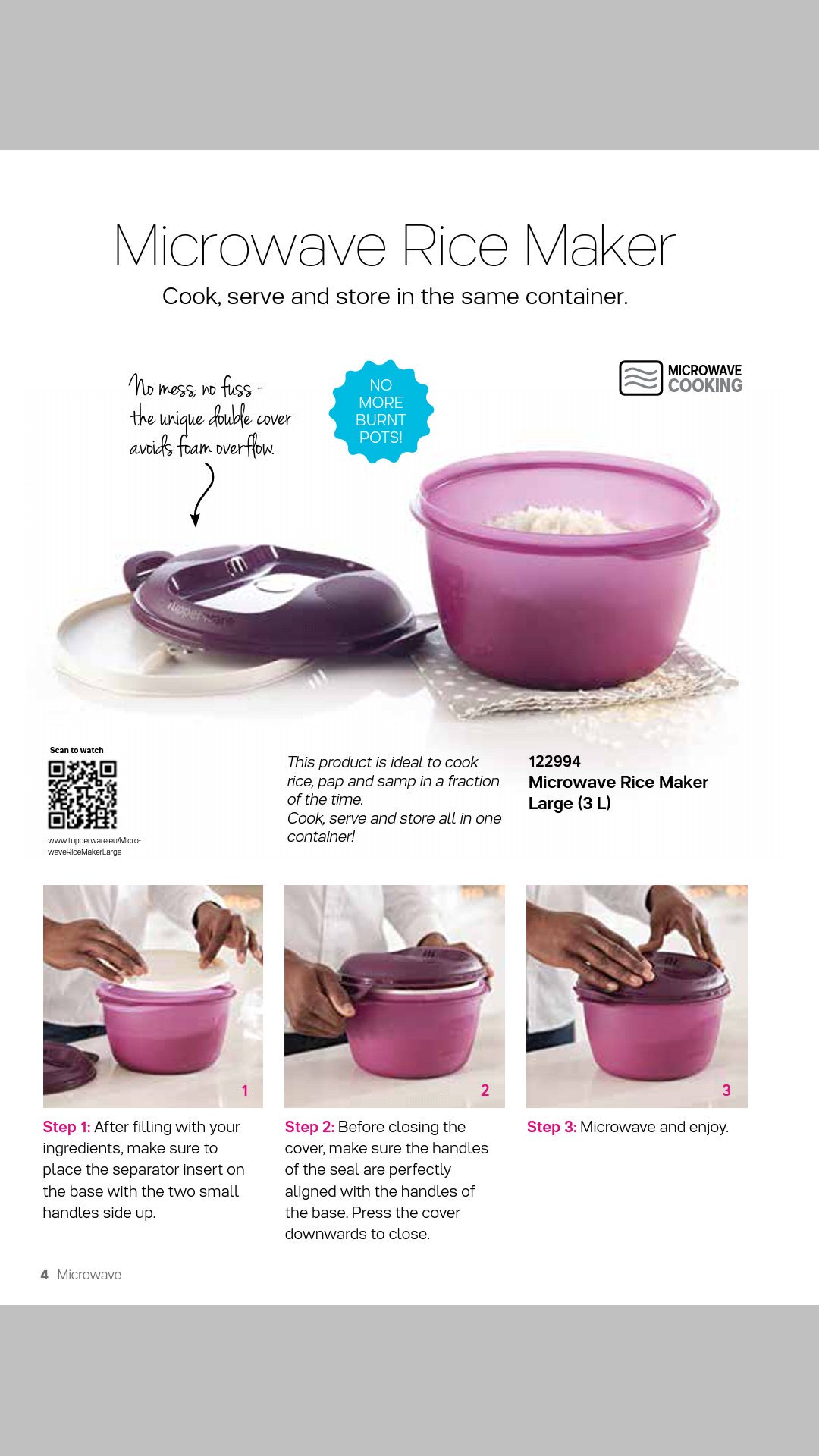 Tupperware with Cee on X: Tupperware microwave rice cooker for