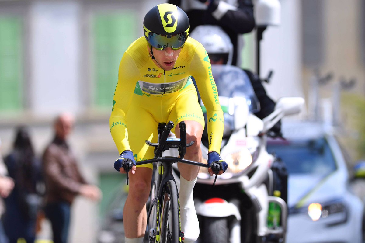 GreenEDGEteam's tweet photo. #TDR2017 @SimonYatess finishes with a time of 25"46. Roglic (LJB) wins the TT stage and Porte (BMC) takes the overall race victory. https://t.co/bjpkHQykO1