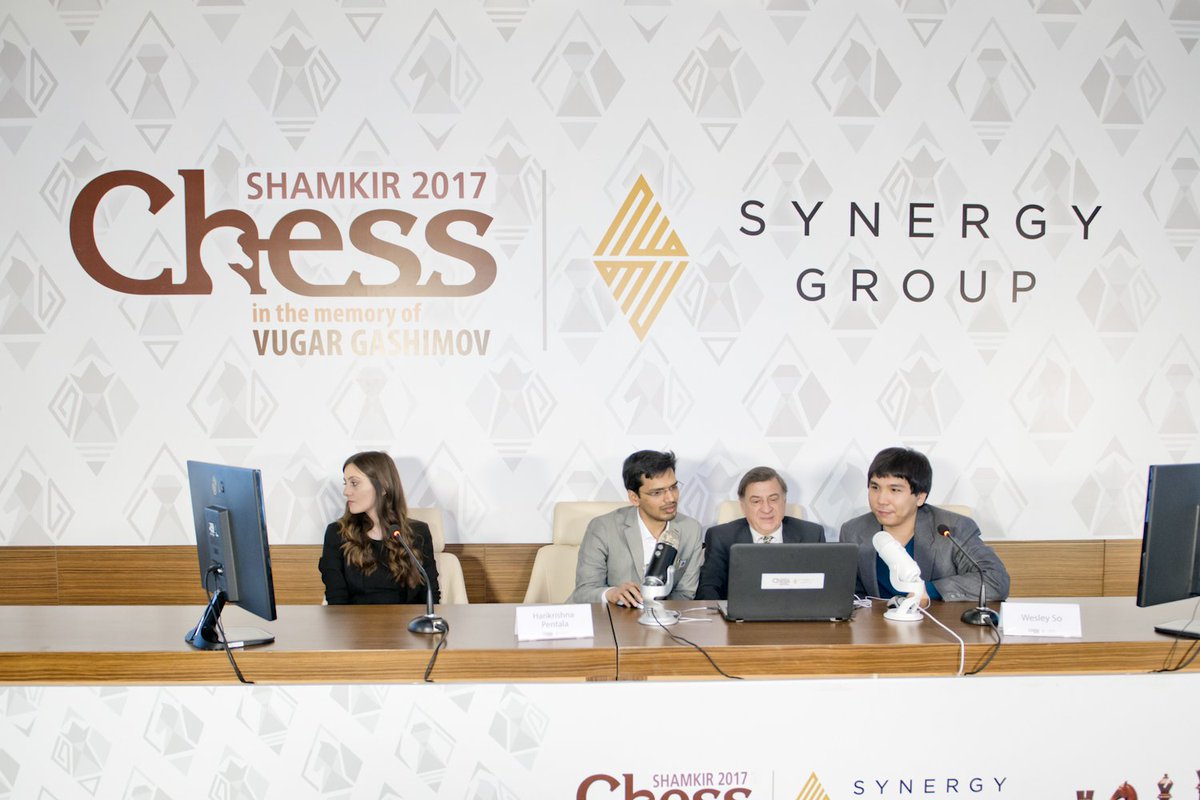 ShamkirChess_17's tweet image. Shamkir Chess 2017 - 9th Round 3rd Press Conference
#ShamkirChess2017 #chess #SynergyGroup #VugarGashimov #ShamkirChess