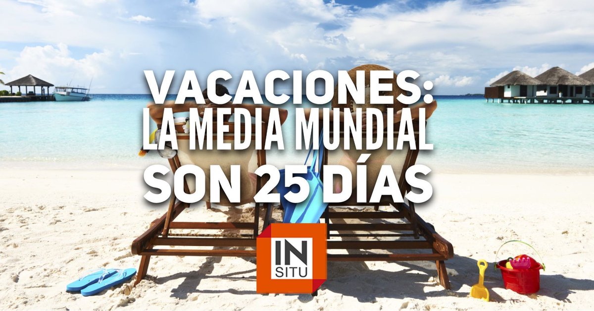 ¿Qué países tienen más vacaciones 🏝? Chile está bajo del promedio mundial j.mp/2oFJMBt #verano #trabajo