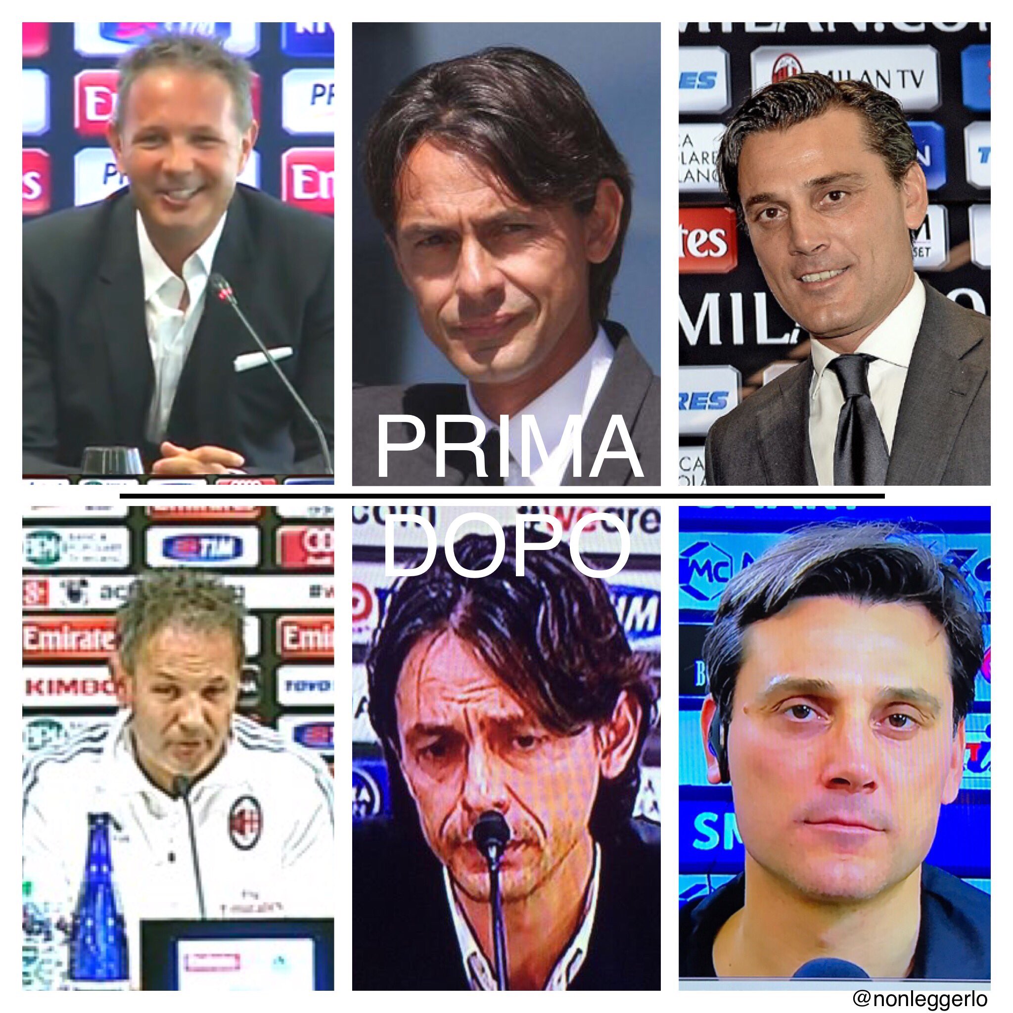 nonleggerlo on Twitter "Gli ultimi allenatori del Milan il giorno