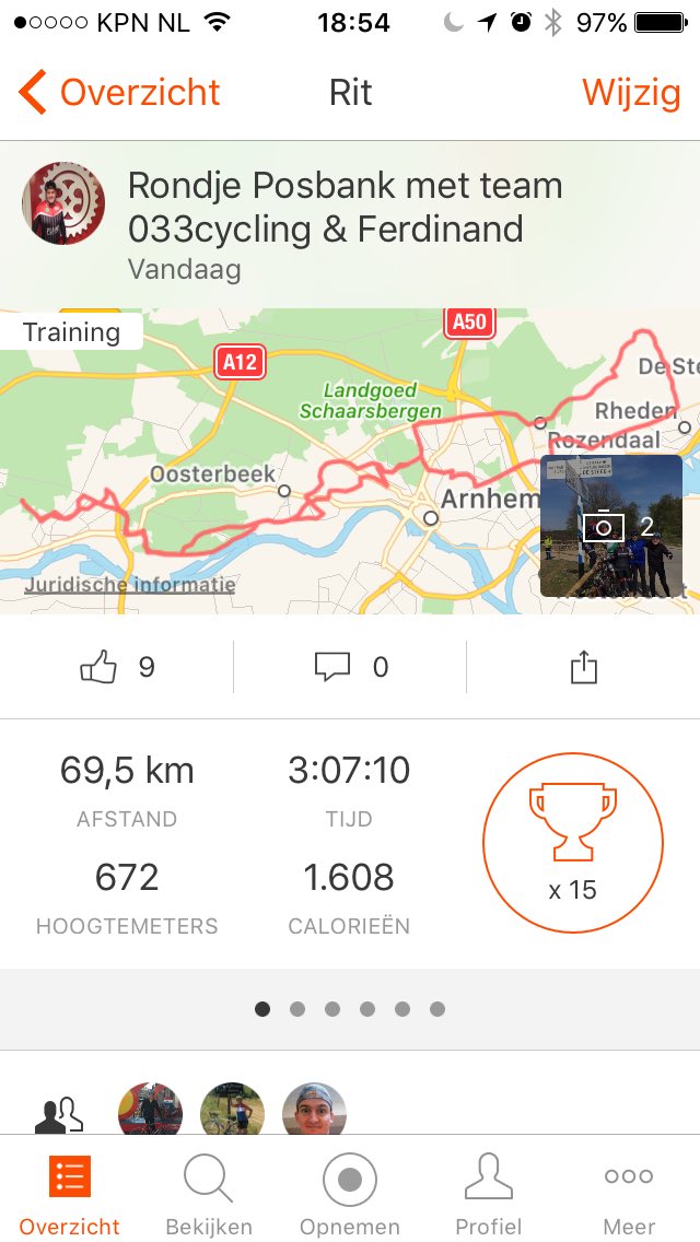 Vandaag met fietskar achter auto naar Renkum. Daar start prachtig rondje Posbank met <a href="/basrenooij/">Bas Renooij</a> @MartijnKraa <a href="/FlorisKBosch/">Floris Bosch</a> Eelco en Karin