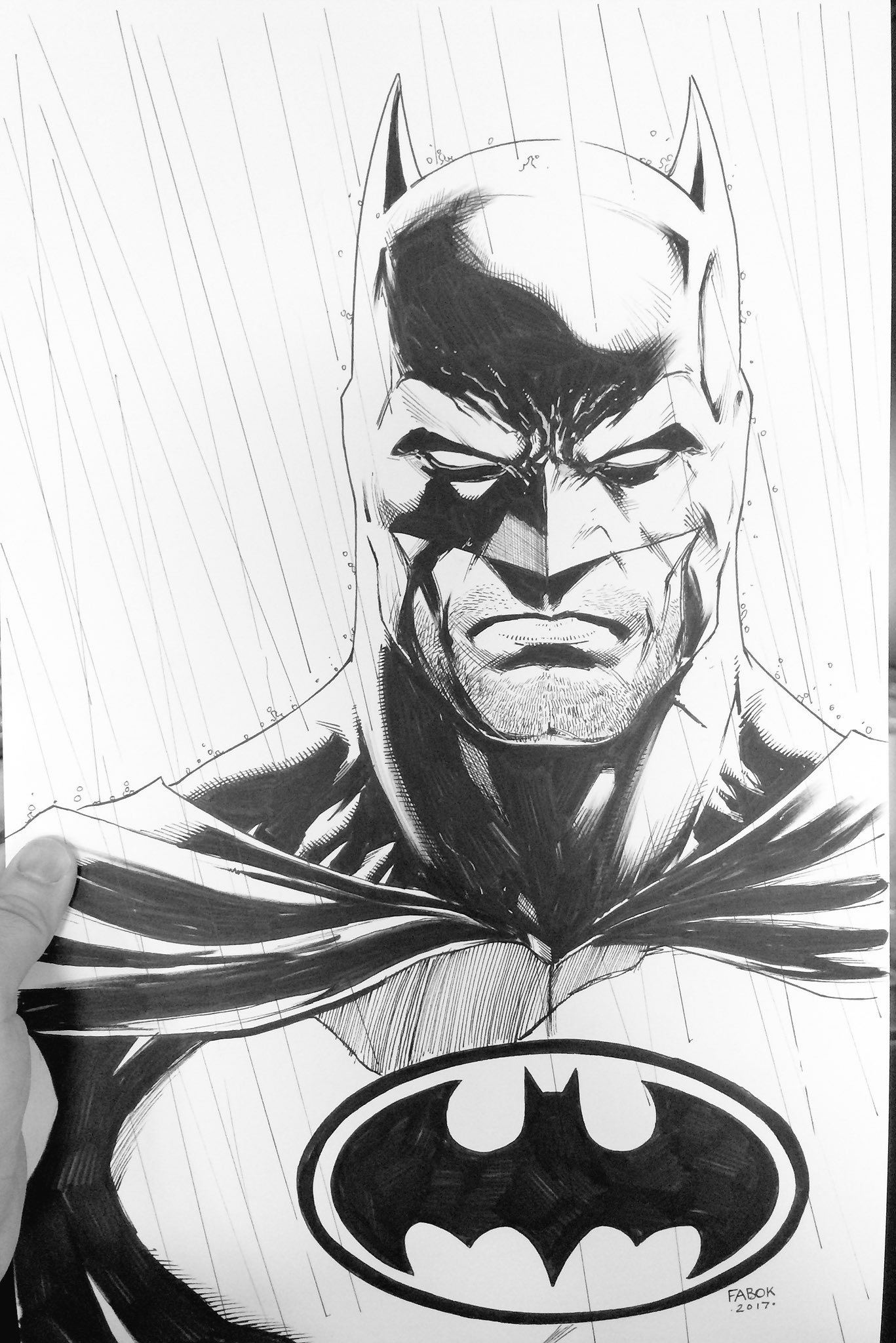 Batman Drawing - Head With Ink Finish by TonyTruongson on DeviantArt