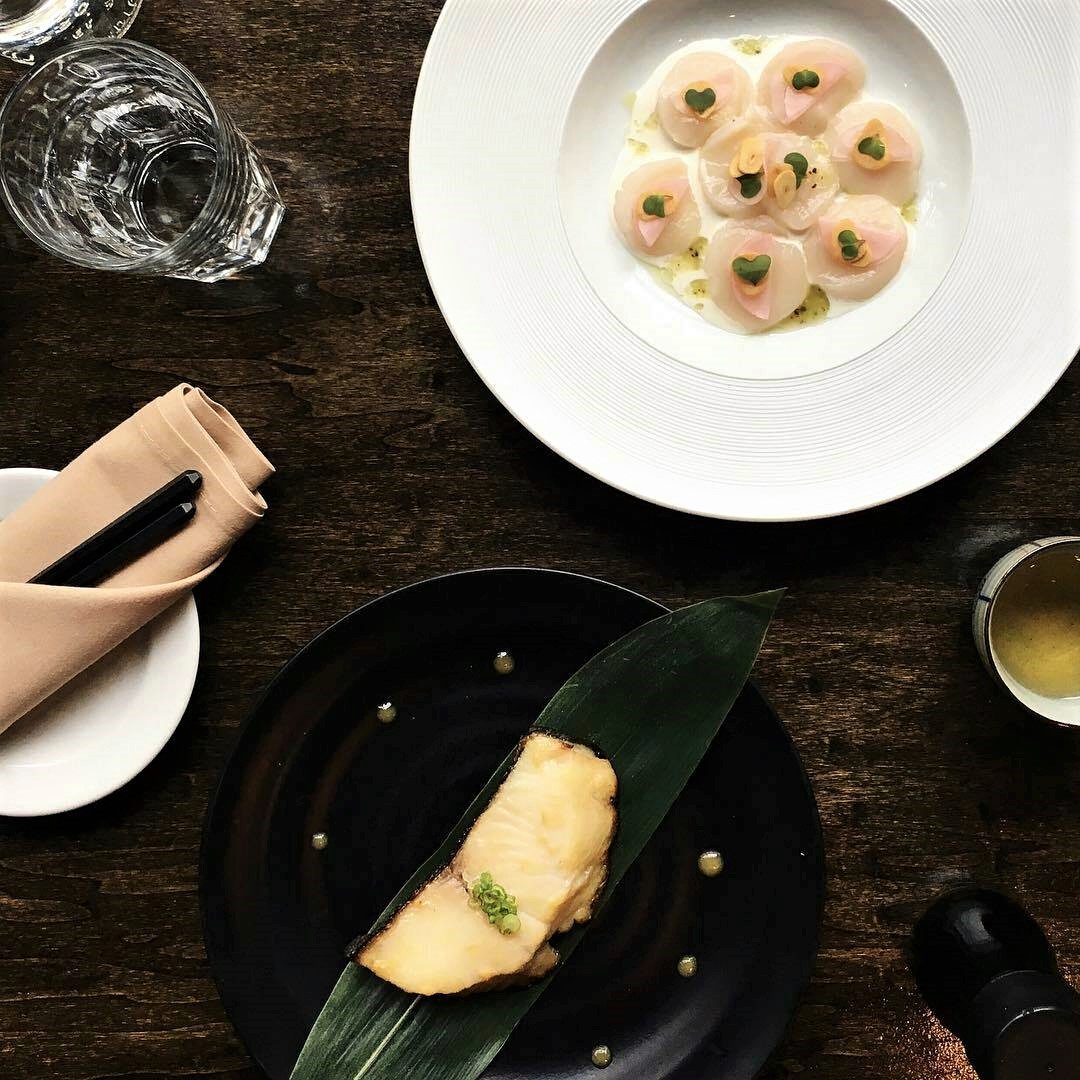 Current mood: hungry. Hokkaido scallop crudo &amp; miso black cod for lunch, anyone?