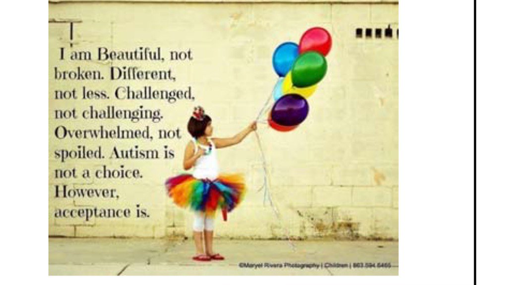 On this last day of Autism awareness month, a great message