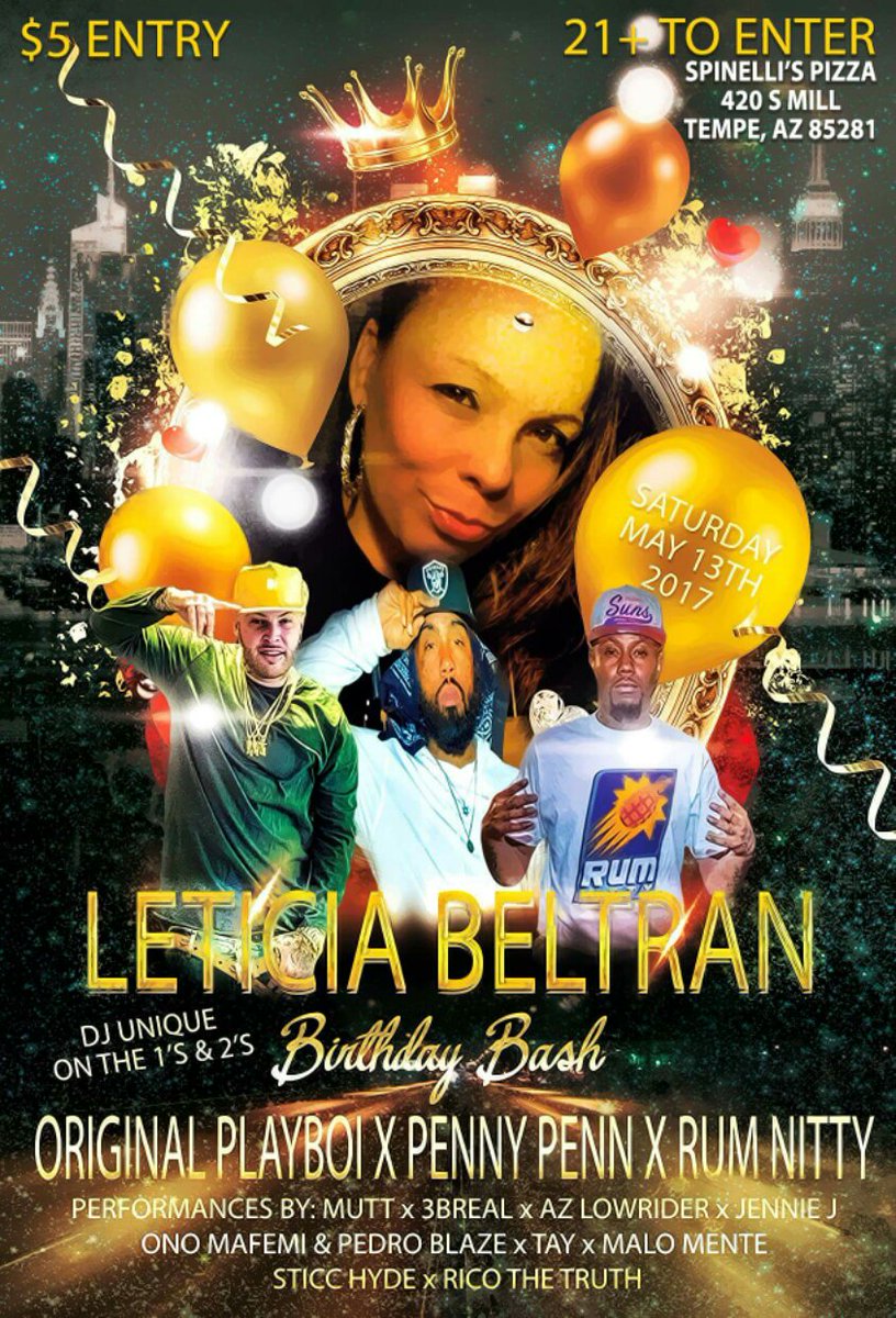 ricothetruth's tweet image. In the words of this younger generation! Its gonna be #lit #may13 #spinellispizza #leticiabeltrans #bdaybash