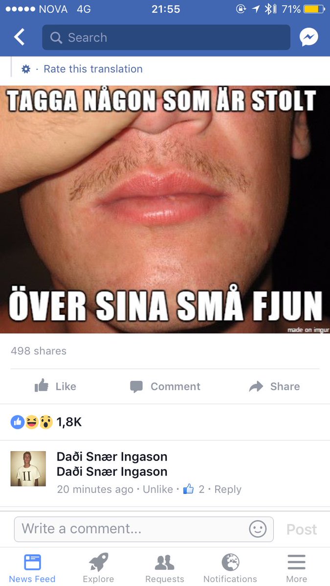 Þegar vinir þínir eru komnir með nóg af þer vera tagga þá í memes þannig þú byrjar bara að tagga sjálfan þig