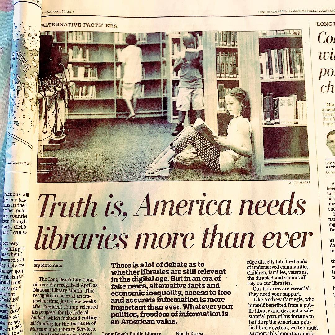 DJZibaZ's tweet image. Great article in the Long Beach Press-Telegram today Kate! #LBCityLibrary #SaveIMLS