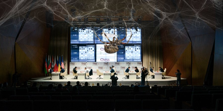 AntonSquaredMe's tweet image. Jesus, I think it got Mamedyarov. #ShamkirChess2017