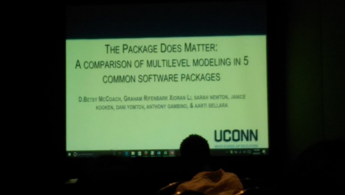 Not making a package pun, but it's tempting. #AERA17 #multilevelmodeling