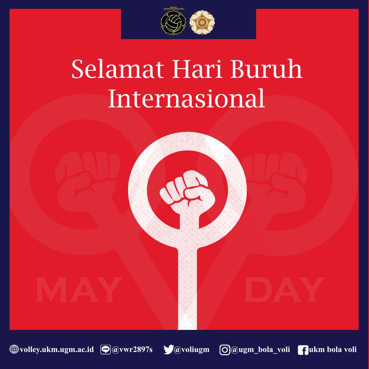 [1 Mei]

Dukung kesejahteraan buruh yang adil dan merata

#mayday
#voliugm