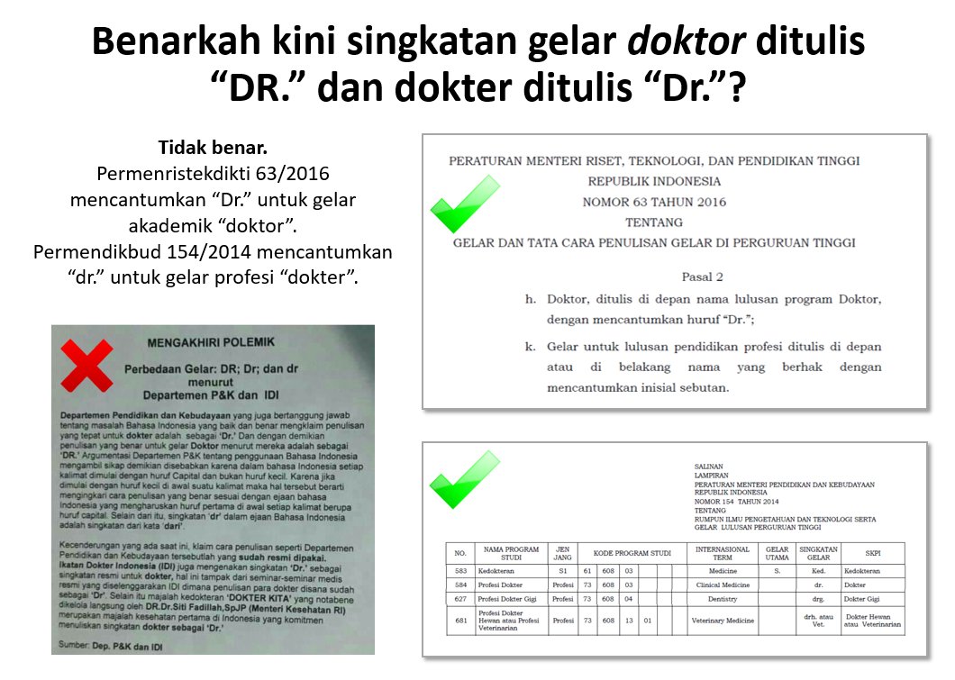 Pecinta Bahasa Indonesia Ini Bongkar Hoax Singkatan Gelar Doktor