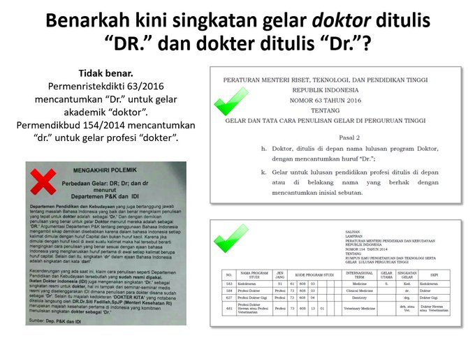 Pecinta Bahasa Indonesia Ini Bongkar Hoax Singkatan Gelar Doktor