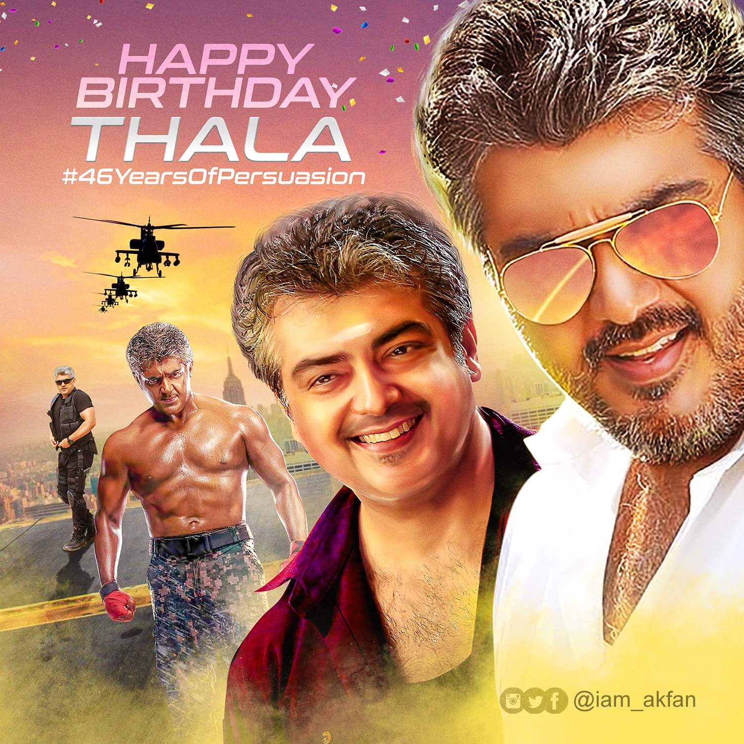                                  HAPPY BIRTHDAY THALA AJITH KUMAR BY ALL THALA FANS                              