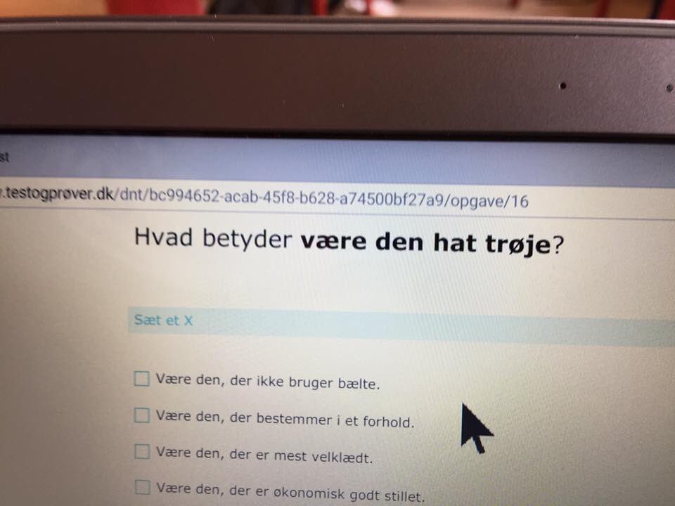 Mærkelige ord dukkede op i den nationale test i dansk i en 6. klasse i Kjellerup. Ikke engang læreren kendte dem #skolechat @P1Morgen