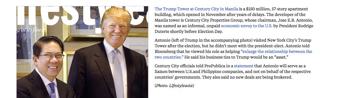 ericuman's tweet photo. Yep, Trump is in business with Duterte's economic envoy.
https://t.co/C6LdGfMebc https://t.co/3qJWigOJkK