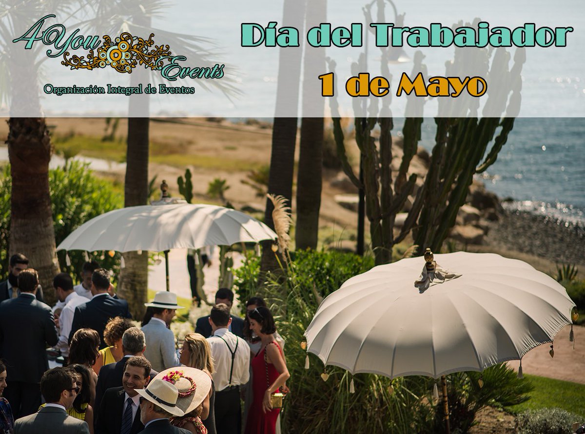 4YouEvent's tweet image. Un día más para #celebrar una bonita #boda. ¡Feliz #DíaDelTrabajador!