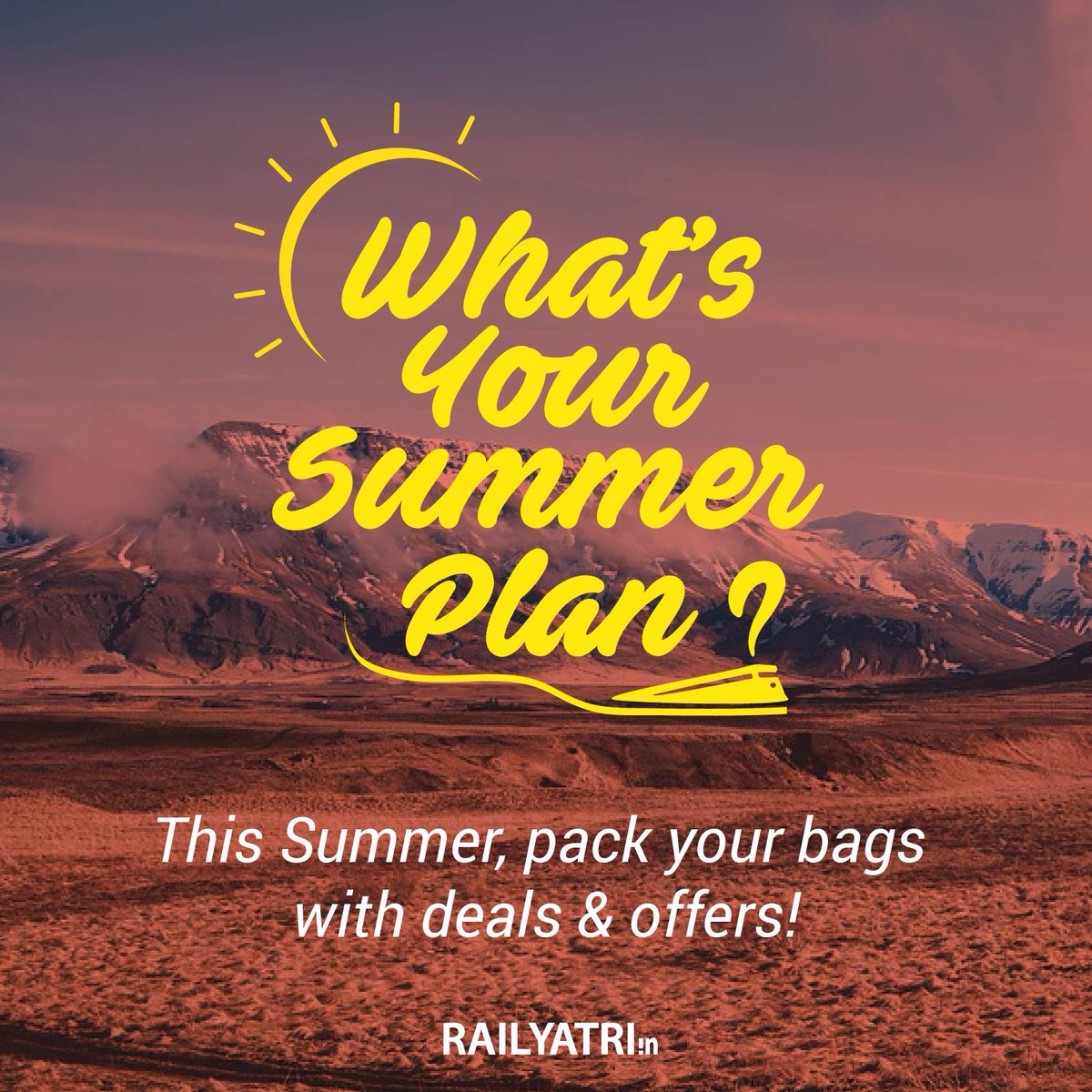 RailYatri's tweet photo. Great #SummerHolidays begin with great offers & we have everything to make your vacations truly happy! So tell us #WhatsYourSummerPlan? https://t.co/9aX9ZlJLKe