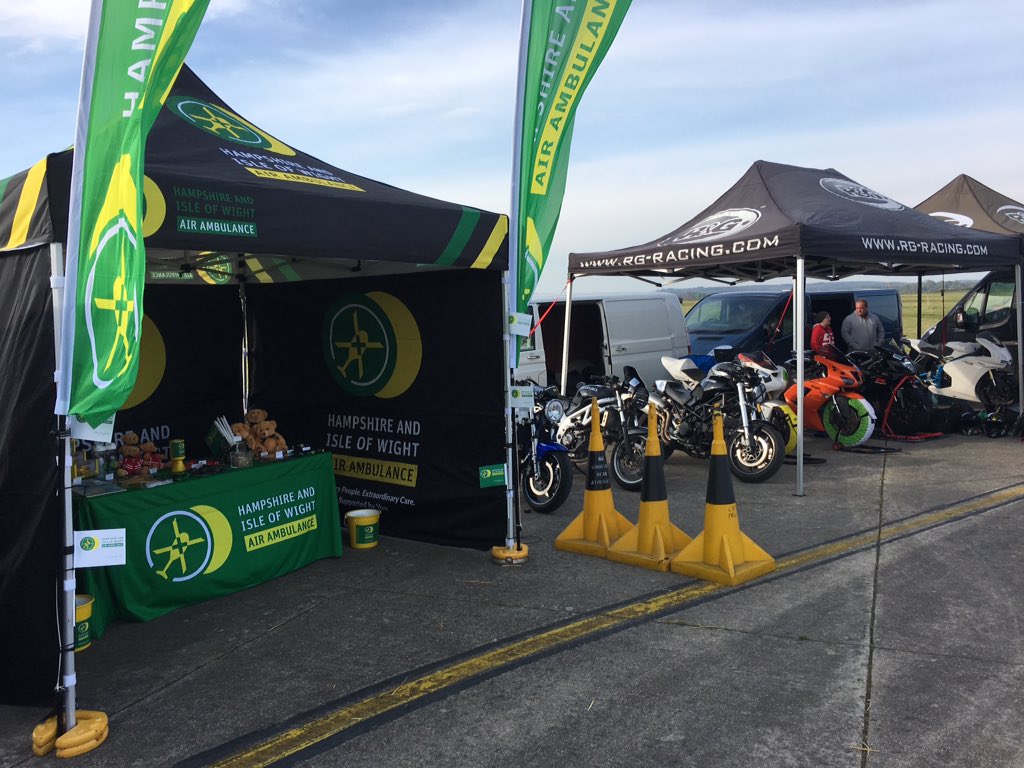 Happy supporting <a href="/HIOWAA/">Hants & IOW Air Amb</a> at <a href="/OMCC_Live/">OMCC Live</a> RAF Odiham yesterday. Bit breezy but #Bikers enjoyed hurtling around the track #Ride2Fly4Life 🏍🚁❤