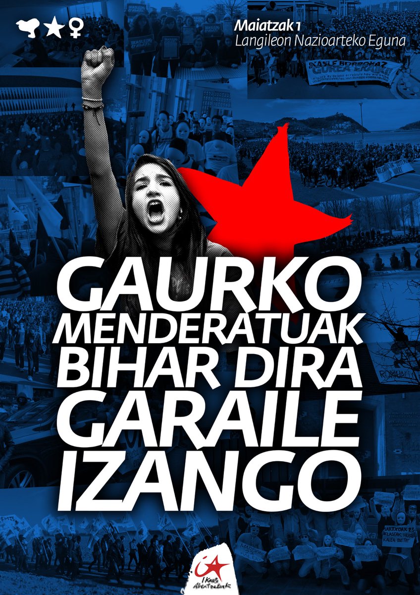 Gaurko menderatuak bihar dira garaile izango! #Maiatzak1