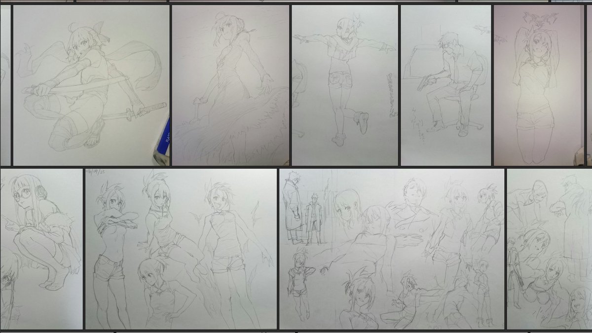 Also since it's a new month, it's time for new inspirations. Made a massive ref board for study. I think my coloring lvld up, so time for- 