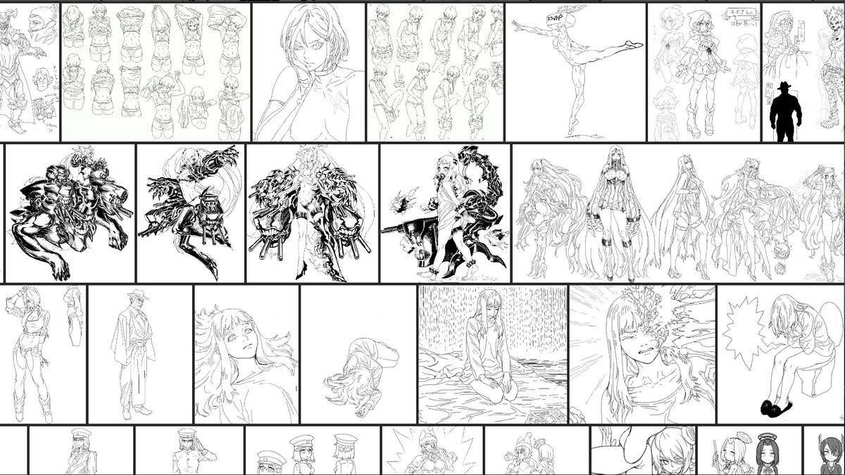 Also since it's a new month, it's time for new inspirations. Made a massive ref board for study. I think my coloring lvld up, so time for- 