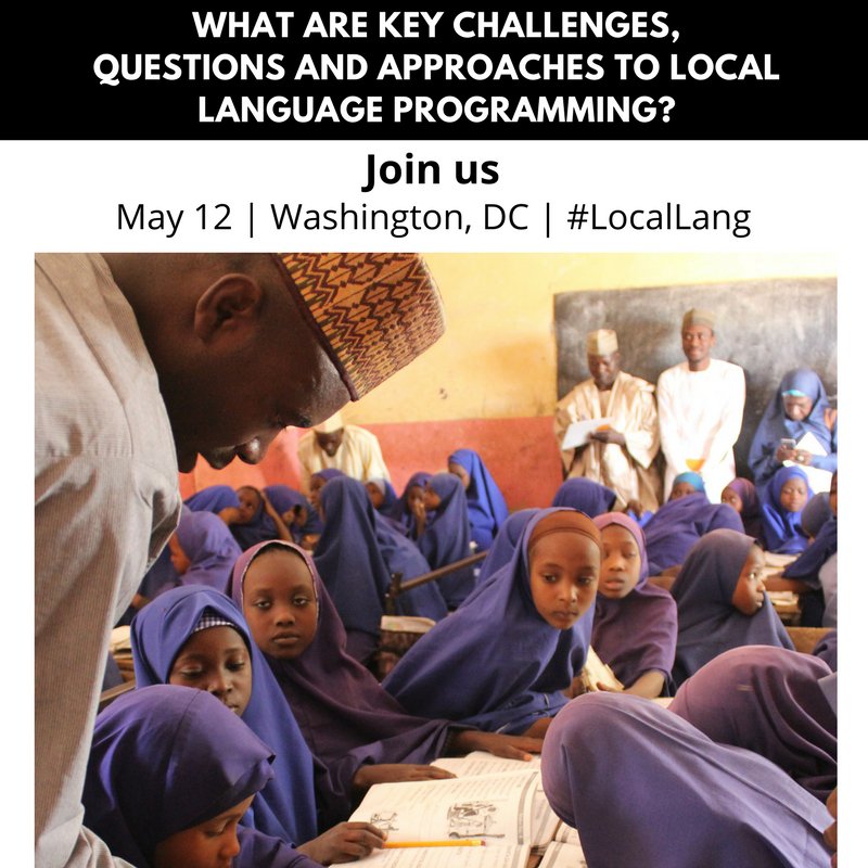 Jason_Kelleher's tweet image. RSVP for event on #LocalLang in #eduation w/ @fhi360 @SILLEAD @EDCTweets @USAID @Savethechildren @GblReadingNtwk bit.ly/LocalLang