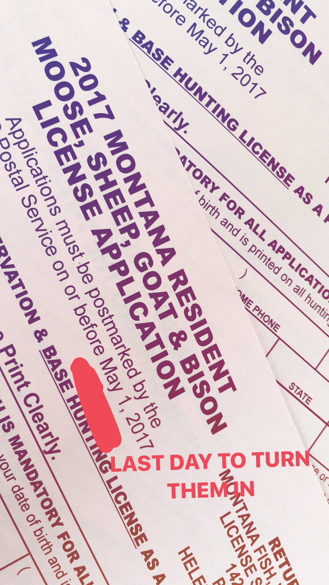 Last day to turn in #MT moose, sheep, and goat apps