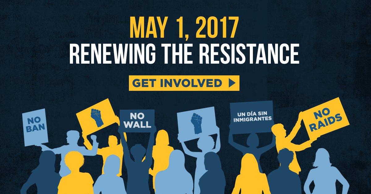 Immigrant-led organizations are leading the charge of resistance on #MayDay2017, get involved: MayDayActions.com #NoBanNoWallNoRaids