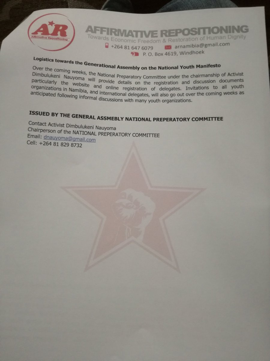 Shipululo's tweet image. #June16 2017 - #GenerationalAssembly
#NationalYouthManifesto