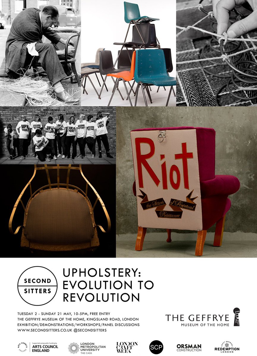 Not to be missed <a href="/SecondSitters/">Hannah & Jude</a> #upholstery exhibition @geffrye! 02.05-21.05. bit.ly/2pNOk4G