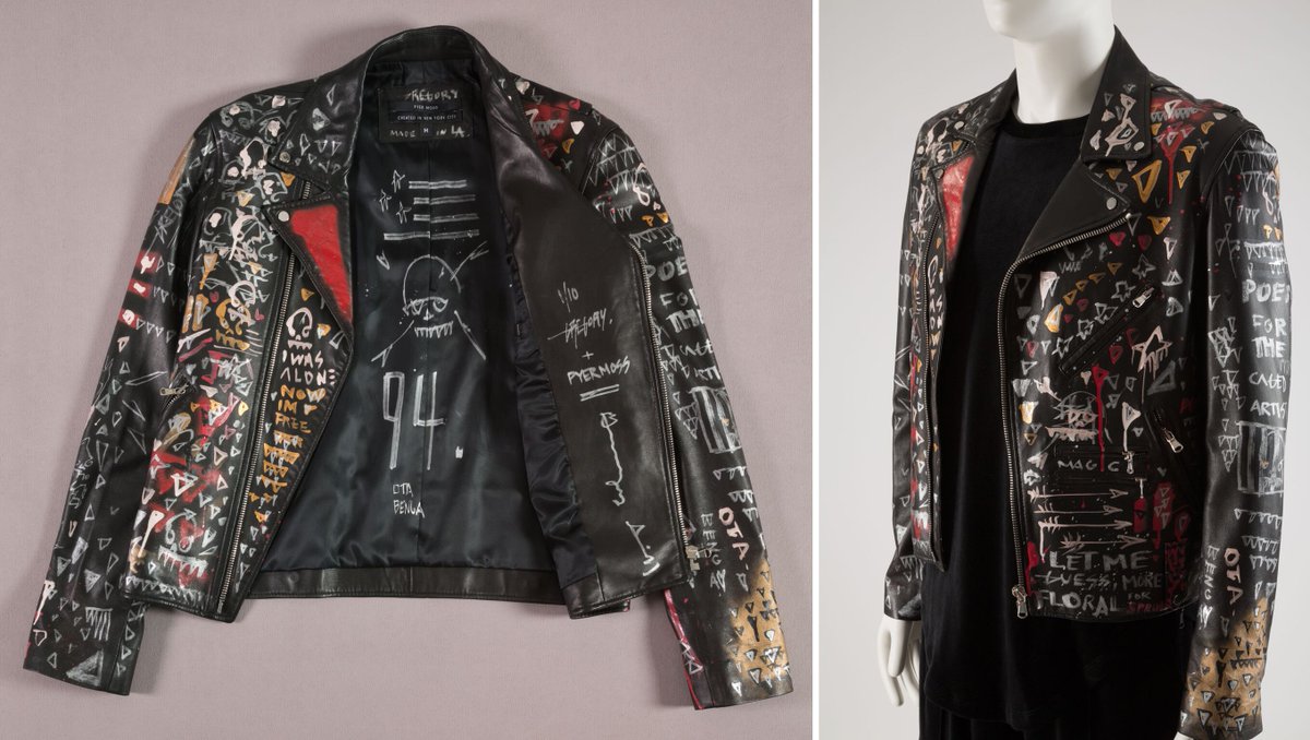 Text About It: Pyer Moss leather jacket, spring 2016. Currently on view in #BlackFashionDesigners thru May 16. <a href="/pyermoss/">Pyer Moss</a>