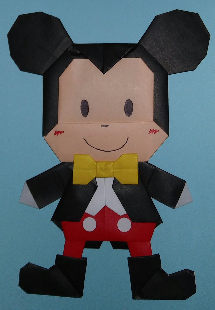 M V Tvittere タキシード ミッキー Disney ディズニー キャラクター折り紙 Origami