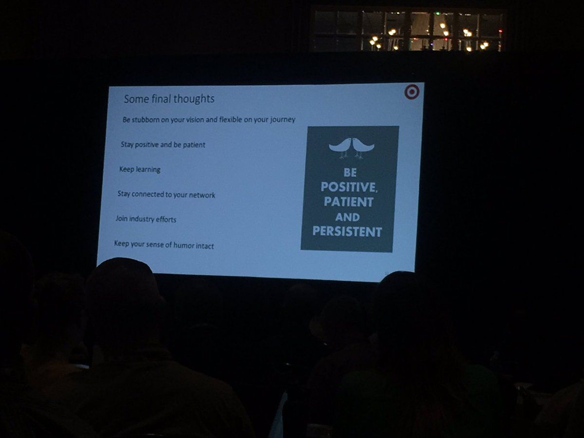 TIPACorp's tweet photo. MT @HelenSahi "Be stubborn on your vision & flexible on journey" @KimCarswell @Target great words to live by. #SustPack17 @AveryDennison https://t.co/h88IlsnxDk