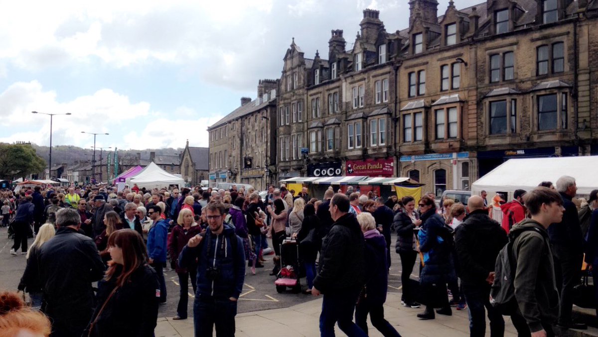 The market place is so busy, check out the performers up there!