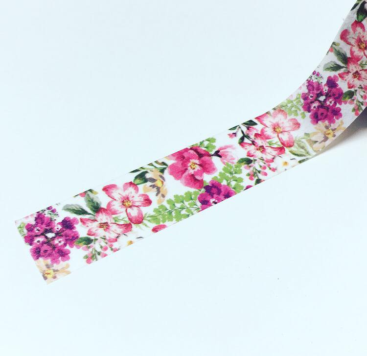 Pretty floral washi tape dottymooplannershop.co.uk  £2.50 per roll