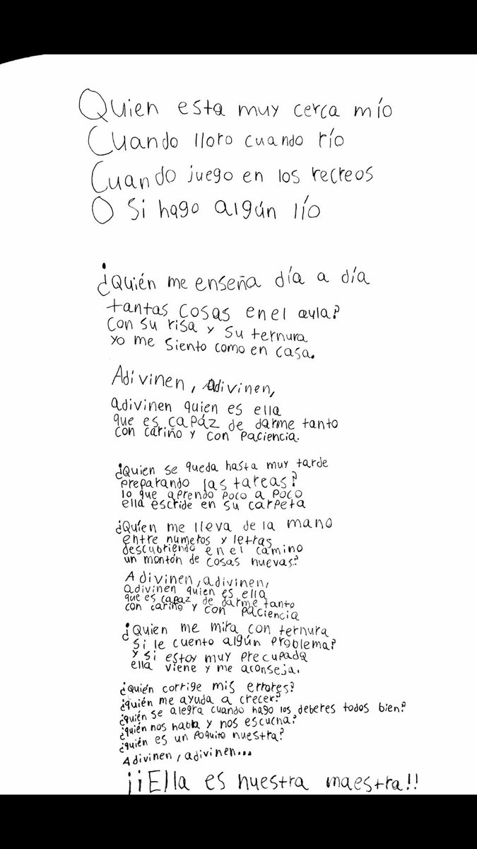 Msalmeida4's tweet photo. Un aplauso para la talentosa Celeste Mares, por haber escrito un poema maravilloso e inspirador. #duallanguage #duallanguage #ecisd #poema https://t.co/358NWm4Zn9