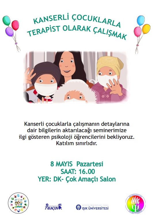 Psikoloji Kulübü ile ortaklaşa düzenlediğimiz seminerimize ilgilenen psikoloji öğrencilerini bekliyoruz. Katılım sınırlıdır. <a href="/IsikPsikoloji/">Işık Psikoloji Kulübü</a>