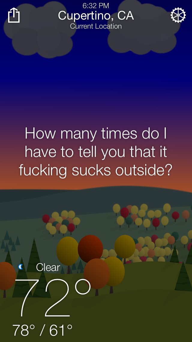 alishaalyson's tweet photo. The app I ❤️ today: The #WhatTheForecast app by @nightcatprod | Available on #io6 & #android https://t.co/Nnwqo0a5lC https://t.co/p9D2L5gHQ1