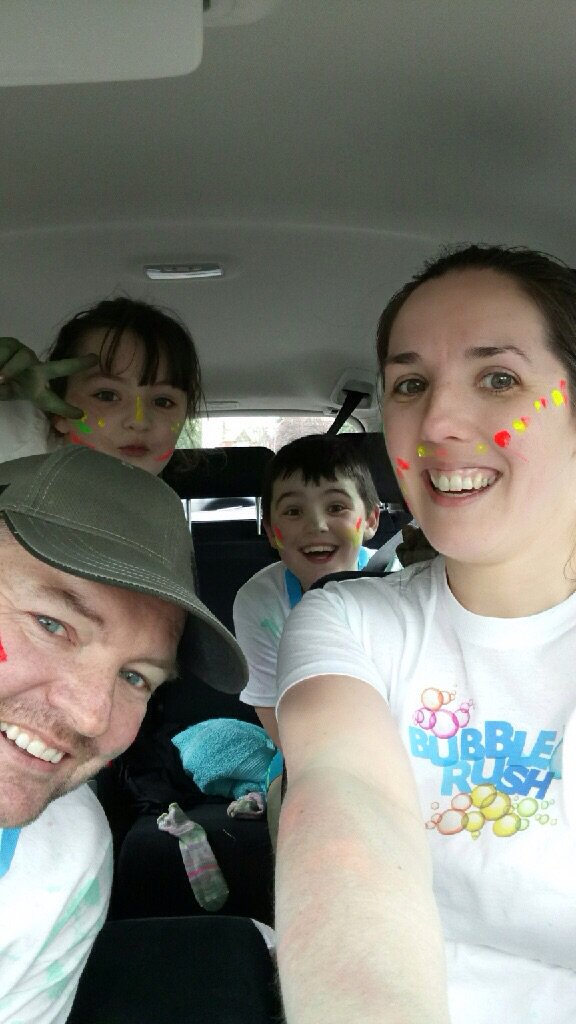 HazelWyllie's tweet image. @Primary2C Niamh completed a 5km run for Strathcarron hospice at bubblerush. Helping to raise £1750.
