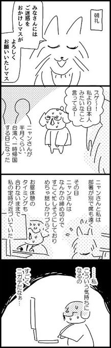 ニャンさんの帰国 