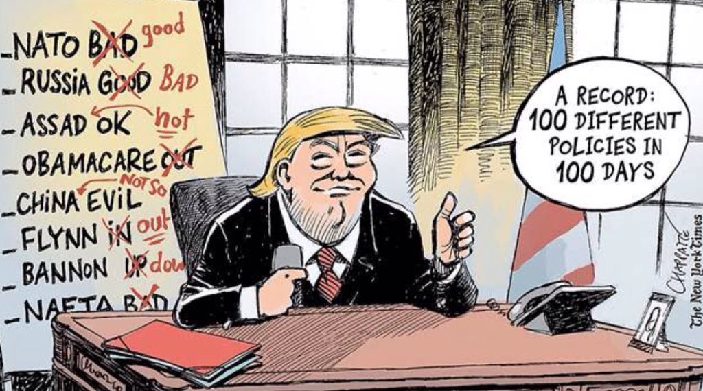 Stabilt ustabil president. Skyldes bratt læringskurve.