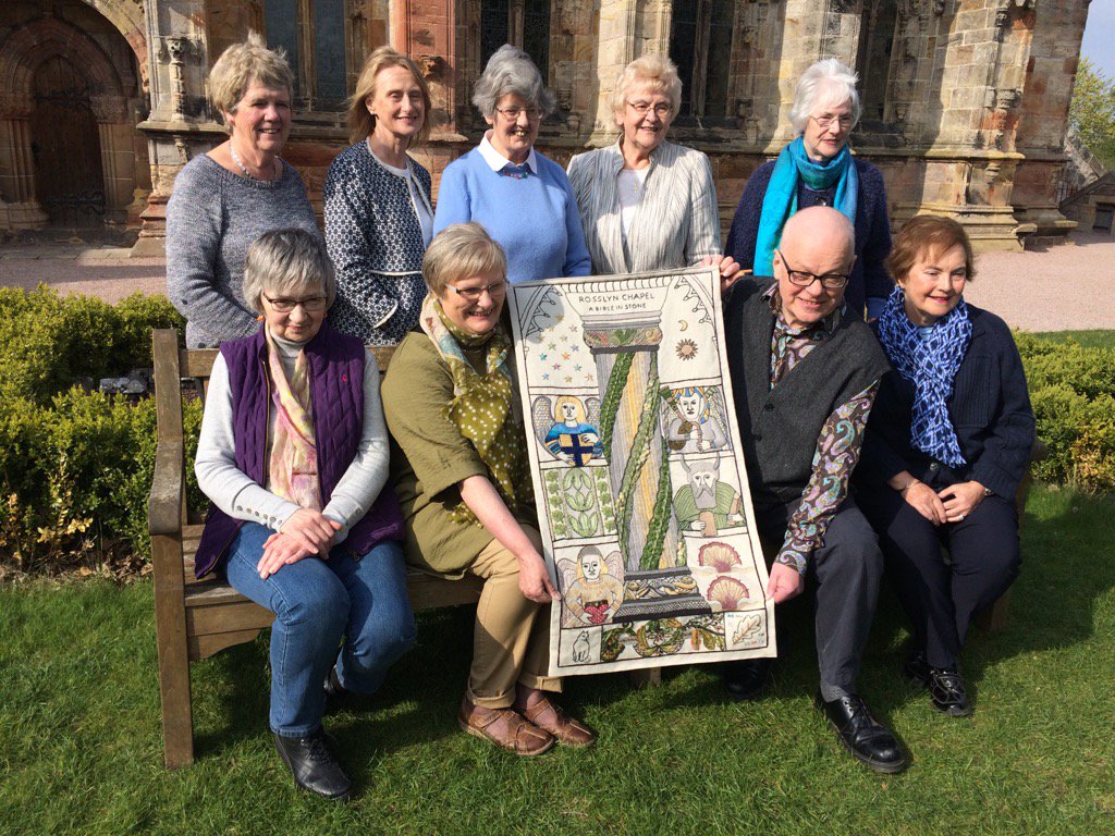 A replacement panel  has been made for the section of the Great Tapestey of Scotland which was stolen in 2015