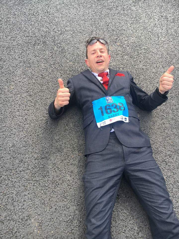 He smashed it! <a href="/Musgraveplc/">Musgrave plc</a> Barry Minnock takes world record for #marathonrunning in a suit all for <a href="/actioncancer/">Action Cancer</a> 💪