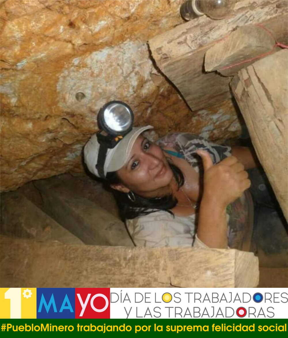 Desde nuestras minas la clase obrera celebra anuncios del Presidente <a href="/NicolasMaduro/">Nicolás Maduro</a>. Compromiso con #MotorMinería #1MayoPatriayTrabajo