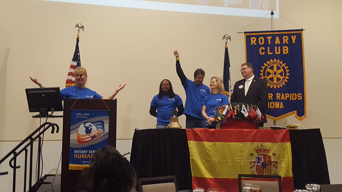 RotaryCR's tweet photo. From the Cedar Valley to Albany, #RollinwithRotary rolled into our #Rotary Club of @CityofCRiowa meeting.
#Service
https://t.co/C9Ccda4cYX https://t.co/kvh17T6ACV