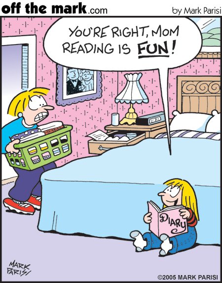 OffTheMarkComic's tweet image. It&apos;s fun.  #WhyIRead @HarperCollins