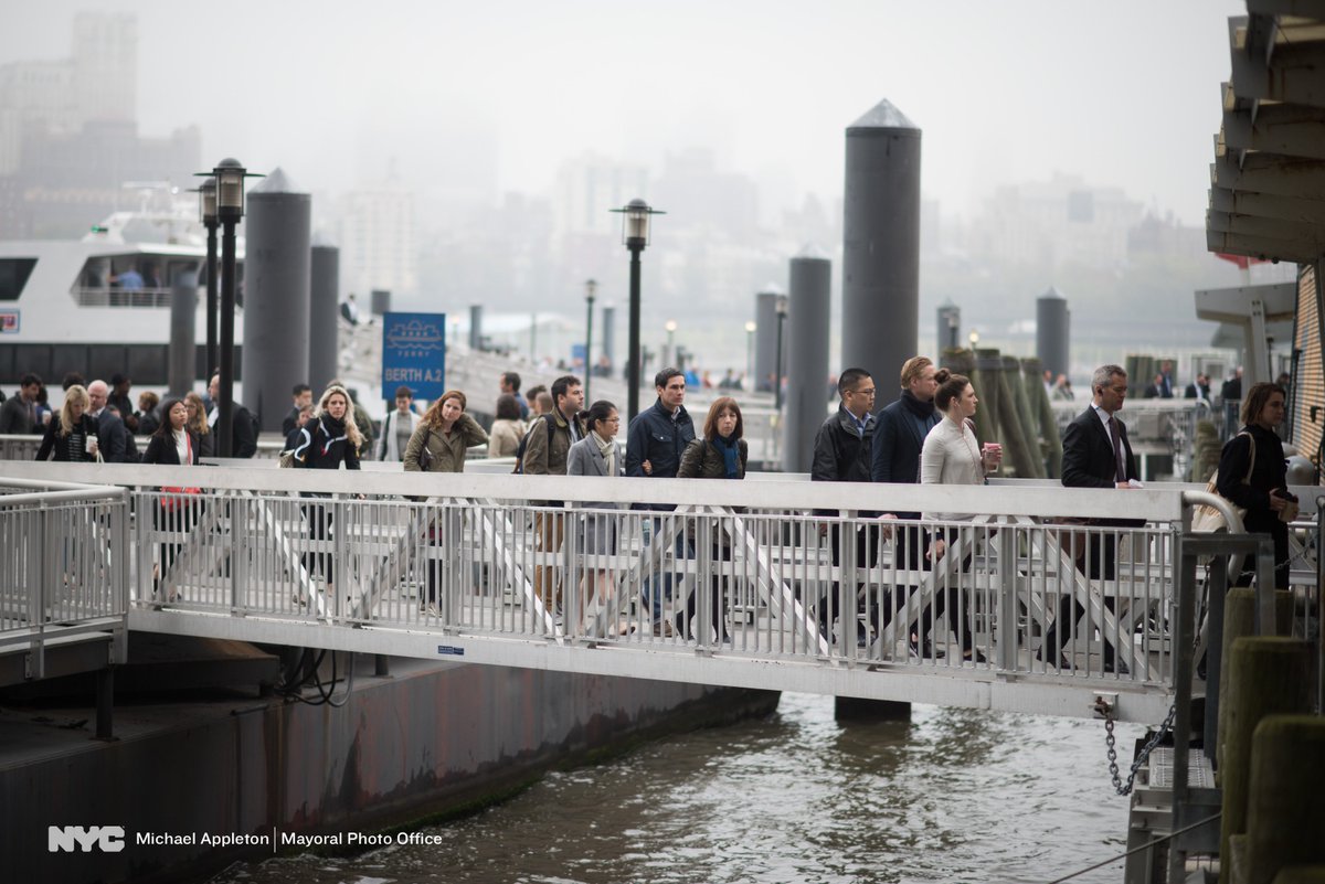The first numbers are in! As of 12:30pm, 2,650 New Yorkers rode the waves on @NYCFerry.